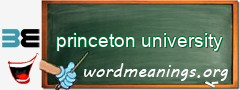 WordMeaning blackboard for princeton university